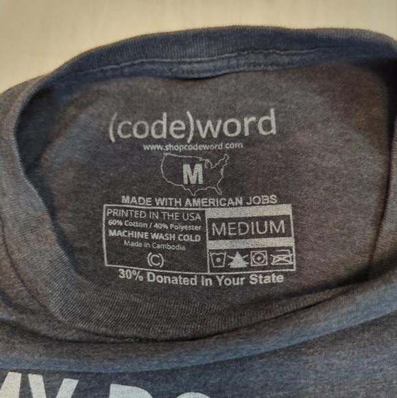 (code)word - Humor Shirt Unisex T-shirt Medium - Picture 2 of 5